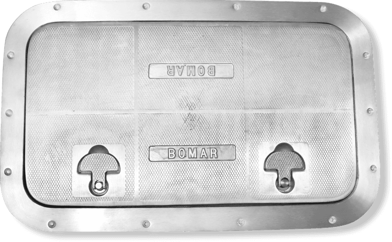 Bomar Inspeksjonsluke i Aluminium, Rektangel - 621mm x 367mm