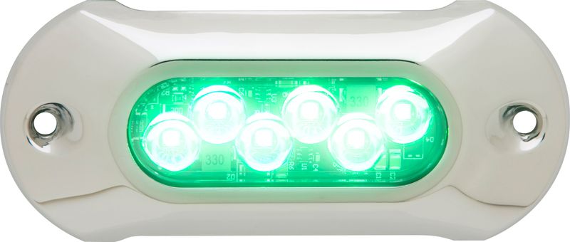 Attwood undervannslys, 6xLED, gr?nt lys