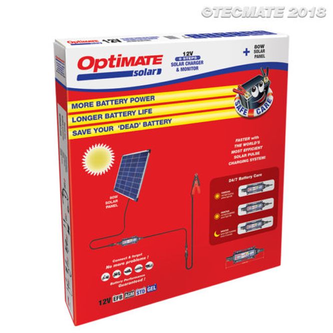 Hovedbilde Optimate Solcellelader 7A 80W