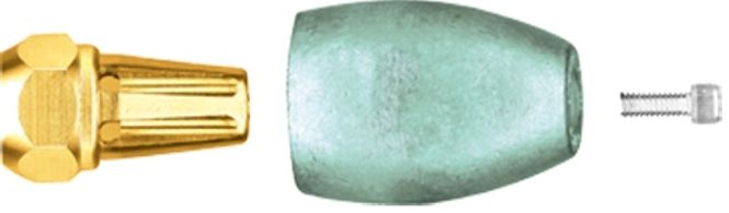 Hovedbilde Propellmutter Anodesett, for 19 mm aksel, Alu, ...