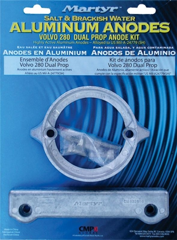 Volvo Penta 280 duo prop Anodesett, Alu, CM280DPKITA