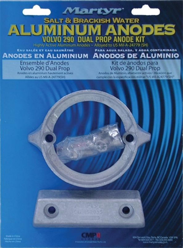 Volvo Penta 290 duo prop Anodesett, Alu, CM290DPKITA