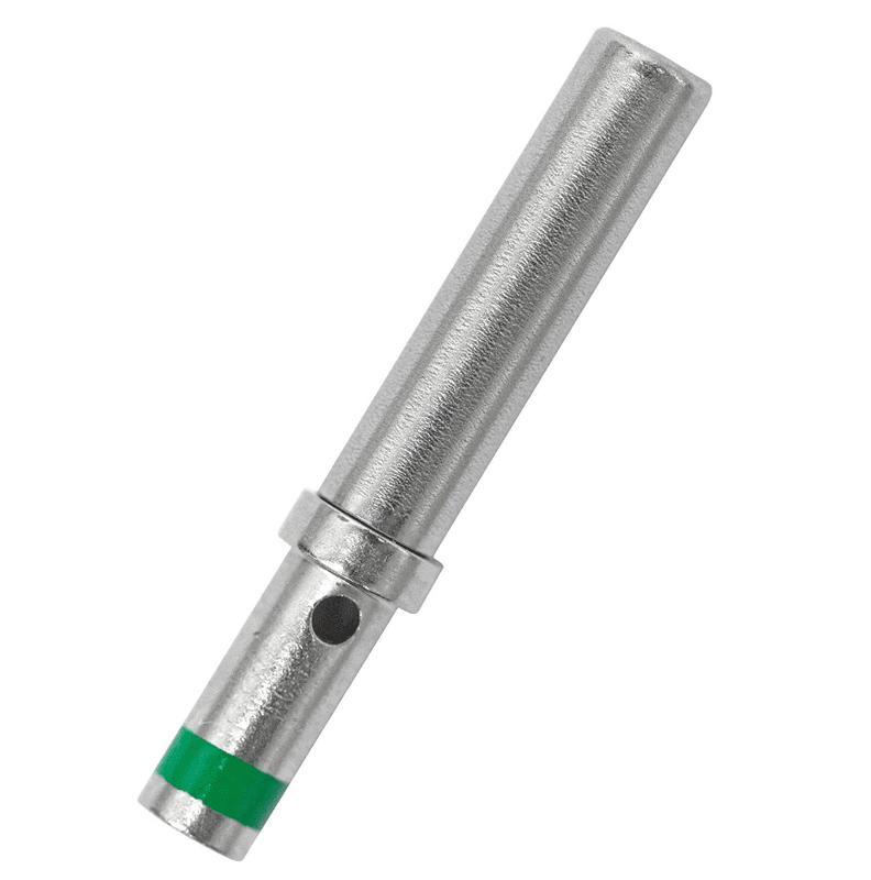 DT Male Female Pin, Nickel, w/ green brand (14-16AWG) -50stk