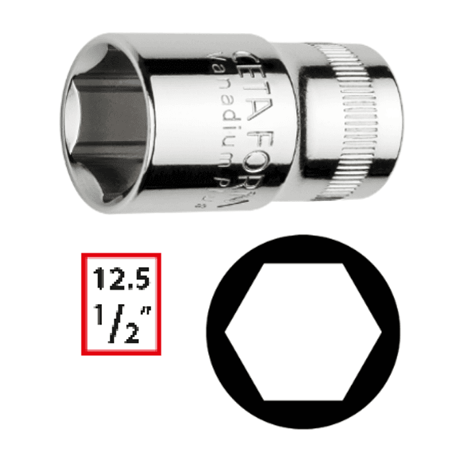 Hovedbilde 1/2'' Pipe, 12 mm, 6-kant