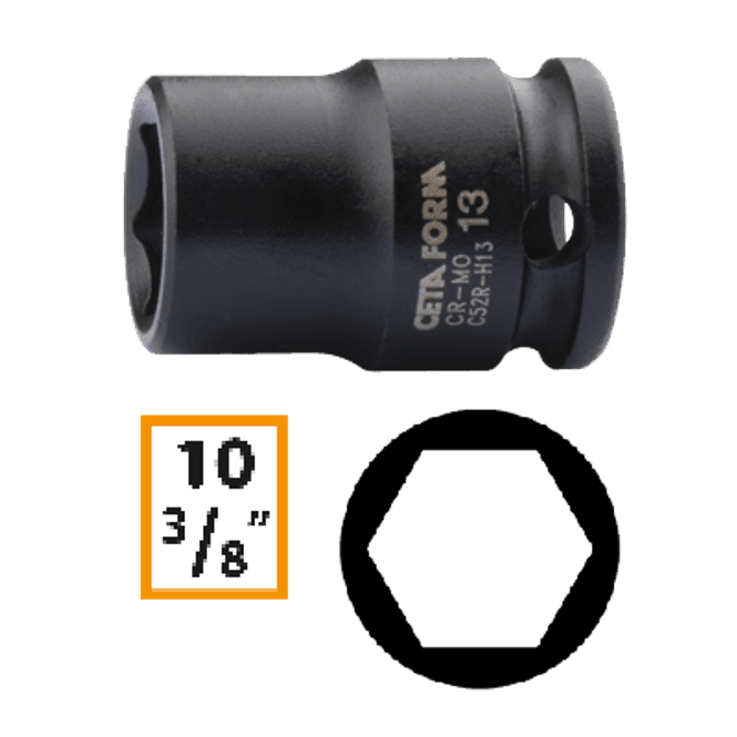 Hovedbilde 3/8? Slagpipe, 17mm, 6-kant