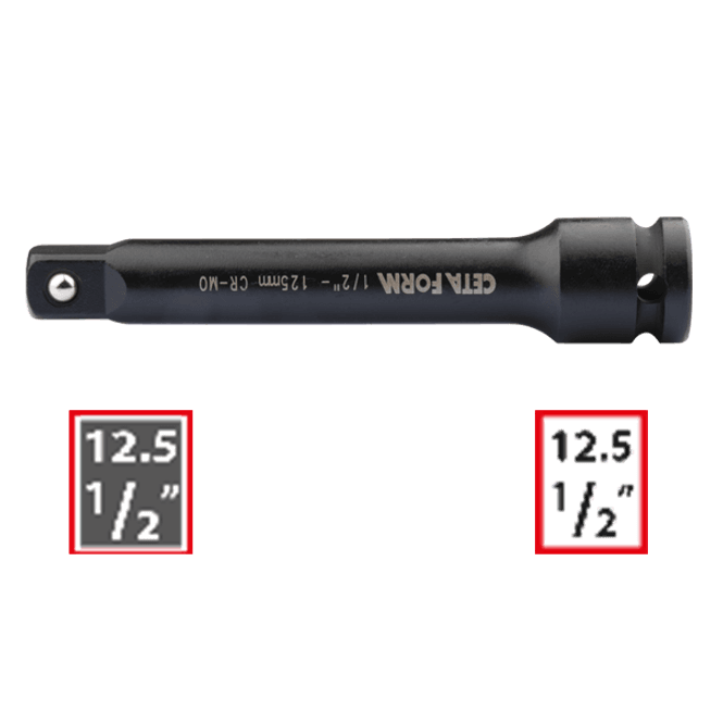 Hovedbilde 1/2'' Forlenger til slagpiper, 75mm