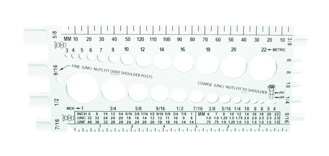 Hovedbilde Gjengetolk for gjenger, boltst?rrelse, hull mm